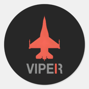 F-16 Viper Ronde Sticker