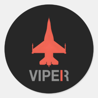 F-16 Viper Ronde Sticker