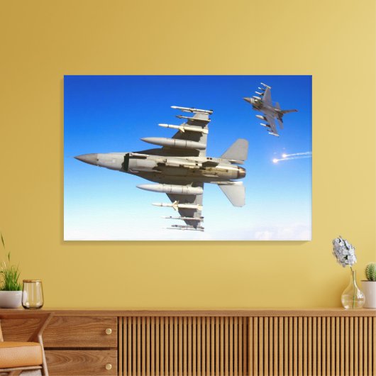 F-16C FALCON 24x36 Canvas Afdruk (Insitu (Woonkamer))