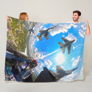 F-16C FALCON FLEECE DEKEN