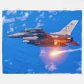 F-16C FALCON FLEECE DEKEN (Voorkant (Horizontaal))
