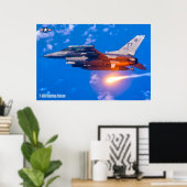 F-16D FALCON BESTRIJDING POSTER (Thuiskantoor)