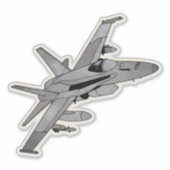 F-18 Hornet, Multirole Fighter Jet Vliegtuig Sticker (Voorkant)