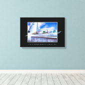 F-18 HORNETFIGHTER JET EENVOUDIG CANVAS AFDRUK (Insitu (Houten vloer))