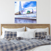 F-18 HORNETFIGHTER JET EENVOUDIG CANVAS AFDRUK (Insitu (Slaapkamer))