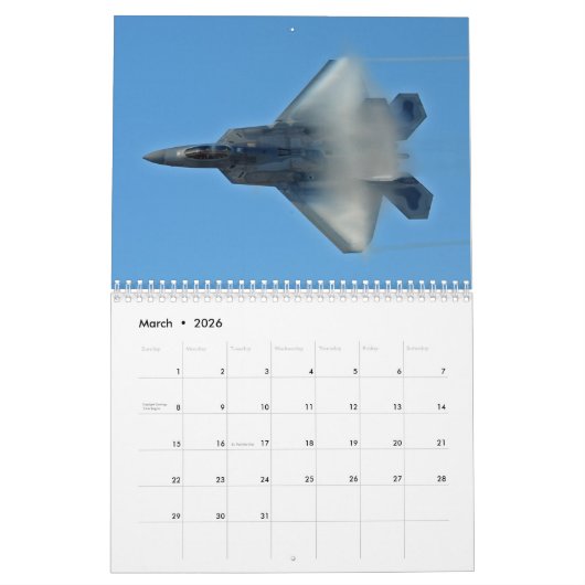 F-22 Calendrier des rapaces (Mar 2026)