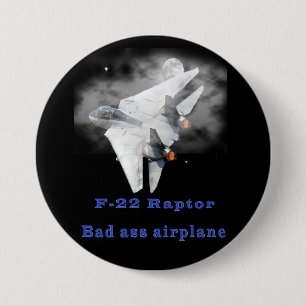 F-22 het design van de roofvogel ronde button 7,6 cm