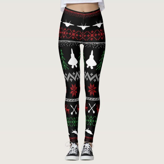 F-22 Leggings de Noël (Devant)