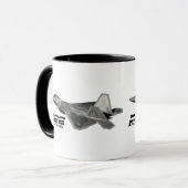 F-22 RAPTOR 11 oz Ringer Mug (Devant gauche)