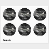F-22 RAPTOR Classic Round Sticker (Vel)