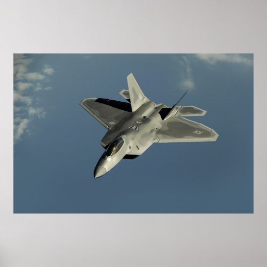 F-22 Raptor Fighter Jet Poster (Voorkant)