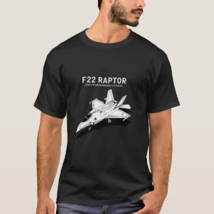 F-22 Raptor Gevechtsvliegtuig Militair Vliegtuig M T-shirt