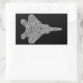 F-22 Raptor Jet Plane - Patriottische Stickers (Tas)
