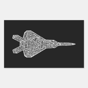 F-22 Raptor Jet Plane - Patriottische Stickers