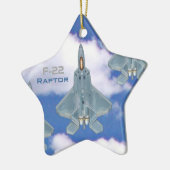 F-22 Raptor Keramisch Ornament (Links)