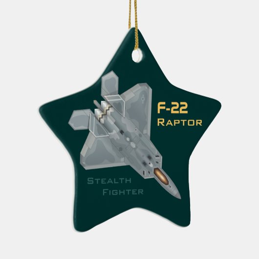F-22 Raptor Keramisch Ornament (Rechts)