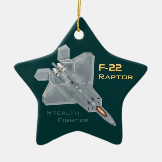 F-22 Raptor Keramisch Ornament (Voorkant)