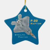 F-22 Raptor Keramisch Ornament (Achterkant)