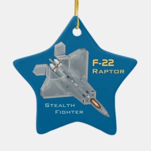 F-22 Raptor Keramisch Ornament (Achterkant)