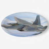 F-22 Raptor Militaire Jet Papieren Bordje (Gekanteld)