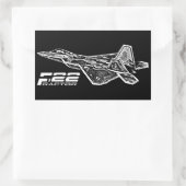 F-22 RAPTOR-rechthoekschakelaars Rechthoekige Sticker (Tas)
