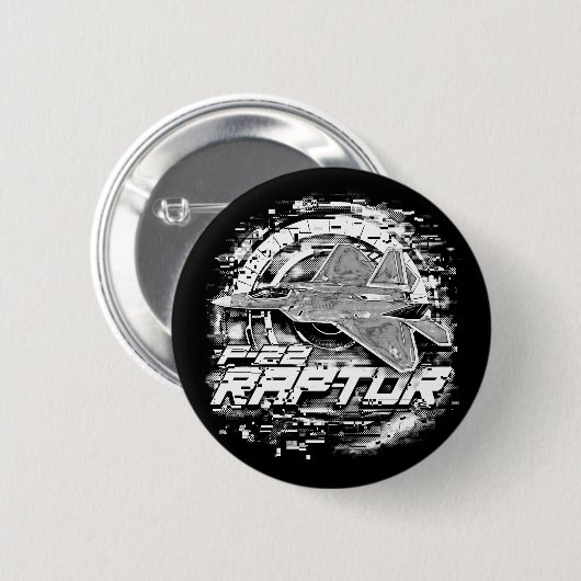 F-22 RAPTOR RONDE BUTTON 5,7 CM (Voorkant /achterkant)