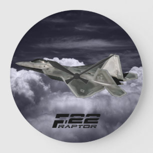 F-22 RAPTOR Ronde (Grote) wandklok Grote Klok