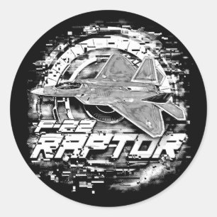 F-22 RAPTOR RONDE STICKER