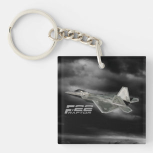 F-22 RAPTOR Square (dubbelzijdige) Sleutelhanger
