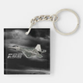 F-22 RAPTOR Square (dubbelzijdige) Sleutelhanger (Achterkant)