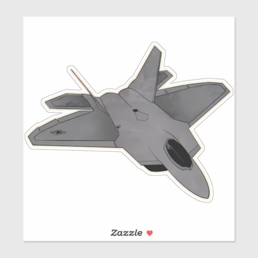 F-22 Raptor, straaljager Sticker (Vel)