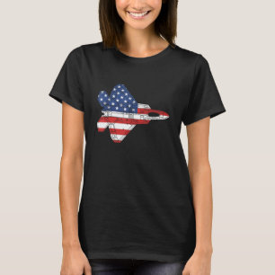 F-22 Raptor straalvliegtuig Schematic America T-shirt