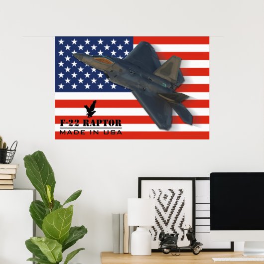 F-22 Raptor USA Poster (Thuiskantoor)