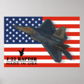 F-22 Raptor USA Poster (Voorkant)
