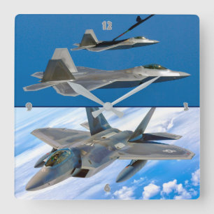 F-22 RAPTOR VIERKANTE KLOK