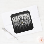 F-22 RAPTOR VIERKANTE STICKER (Envelop)