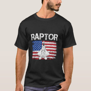 F-22 Raptor Vlag VS Gevechtsvliegtuig Militair Vli T-shirt