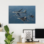 F-22 Raptoren en KC-135 Stratotanker Poster (Thuiskantoor)