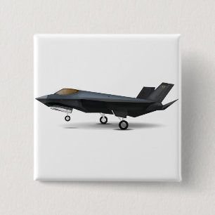 F-22 VIERKANTE BUTTON 5,1 CM