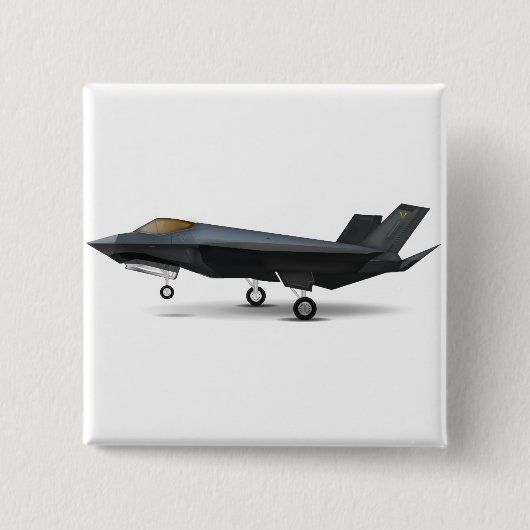 F-22 VIERKANTE BUTTON 5,1 CM (Voorkant)
