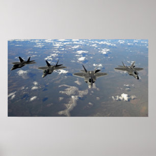 F-22 Vliegtuig Raptor Poster
