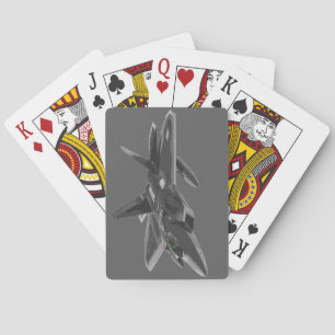F 22 Vliegtuig van de Stealthy-Versterking Pokerkaarten