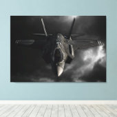 F-35 bliksem II Canvas Afdruk (Insitu (Houten vloer))