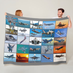 F-35 BLIKSEM II "MONTAGE" FLEECE DEKEN