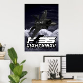 F-35 bliksem II Poster (Thuiskantoor)