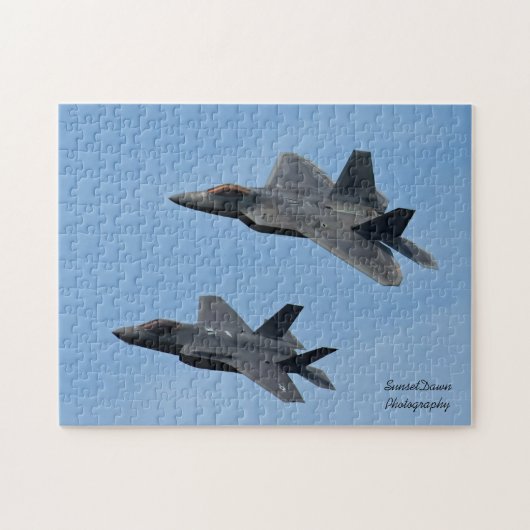 F-35 en F-22 Vuurjet Legpuzzel (Horizontaal)