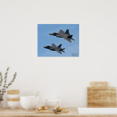 F-35 en F-22 Vuurjet Poster (Keuken)