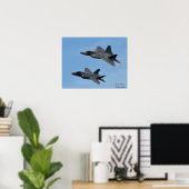 F-35 en F-22 Vuurjet Poster (Thuiskantoor)