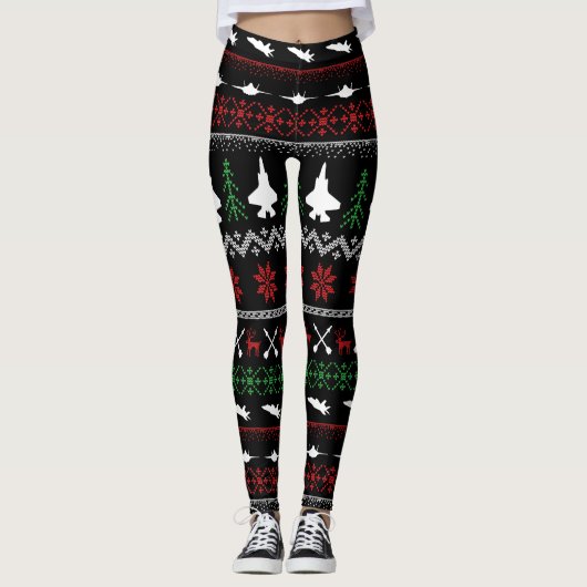 F-35 Kerstmis-leggings Leggings (Voorkant)