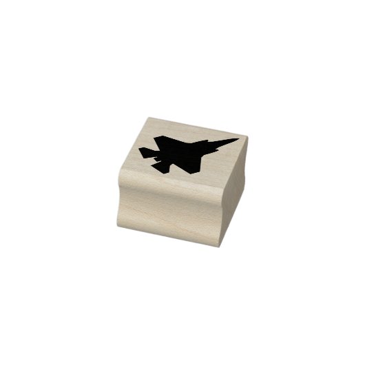 F-35 Lightning 2 Fighter Jet Top Uitzicht Wood Sta Rubberstempel (Stempel)